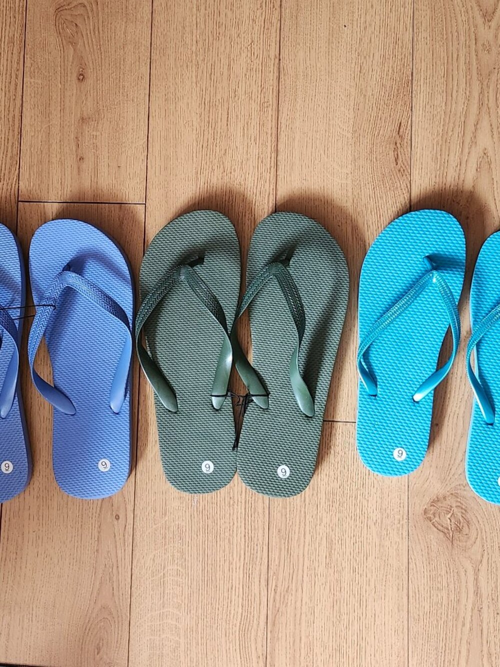 FLIP FLOP Lot of 3 Women's Size 9 Purple Green Blue Lavender